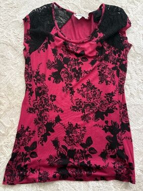 Y2K Carol rose top
